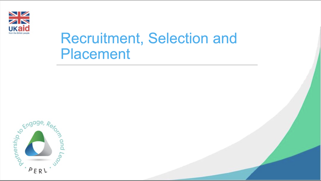 Recruitment, Selection and Placement Presentation